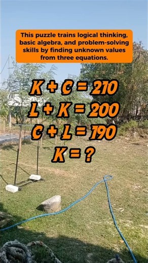 Can You Solve This Letter Puzzle? K = ?
