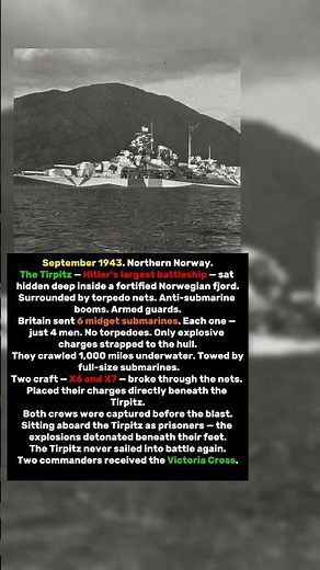 They Sent 6 Men To Sink Hitler's Biggest Warship