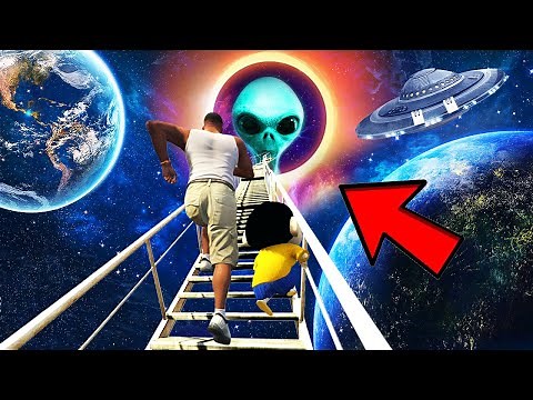 SHINCHAN AND FRANKLIN TRIED THE IMPOSSIBLE ALIEN STAIRWAY TO SPACE PARKOUR CHALLENGE GTA 5