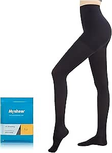 Amazon.com: Myshear Medical Compression Pantyhose for Women Men, 20-30 mmHg Graduated Compression Tights, Closed Toe Compression Stockings, Support Hose, High Waist Compression Leggings for Varicose Veins, Edema : Health & Household