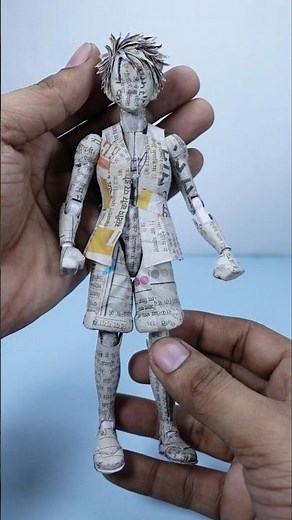 Fully Articulated Paper mache action figure