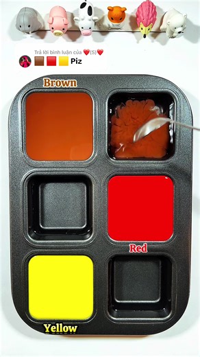 Trả lời @❤️(S)❤️ Create 3 colors 🟫 🟥 🟨 and surprisingly they blend together#colormix #colomixing #asmr #colors #coloring #mixingcolors #colorful #painting