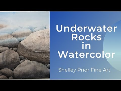 Underwater Rocks in Watercolor