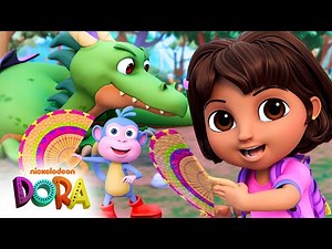 Fan the Dragon with Dora & Boots! 🪭 Full Scene | Dora & Friends
