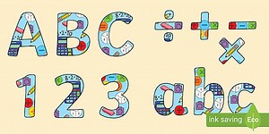 Maths Area Themed Size Editable Display Lettering