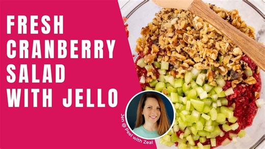 Fresh Cranberry Salad with Apples and Walnuts