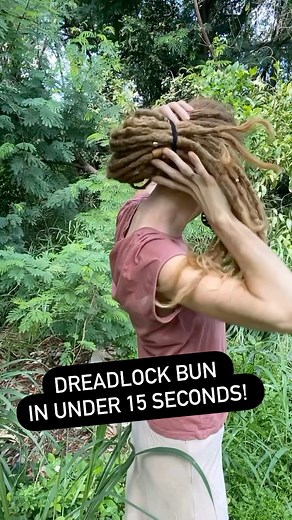 6.3K views · 22 reactions | Dreadlock bun in under 15 seconds! With...