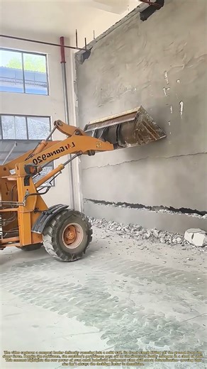 Pushing Limits: How a Mini Loader Topples Walls Twice Its Size