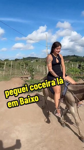 Riding a Donkey in a Relaxed Rural Setting