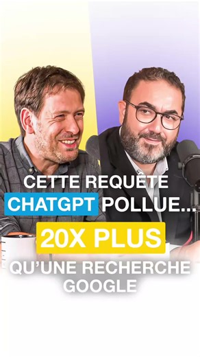 Une requête ChatGPT consomme 10 à 20x plus de CO₂ qu’une recherche Google... Pour entrainer leur nouvelle IA cette entreprise a consommé l’équivalent de 3 000 tours du monde en avion ou 75 piscines olympiques d’eau... 👉 Pour une info basique : un restaurant, une définition, une adresse, Google reste largement plus responsable. 👉 L’IA doit être réservée aux usages où elle apporte une vraie valeur. Vidéo complète sur @LeTechShow. #IA #Google #Durabilité #Technologie #TechShow