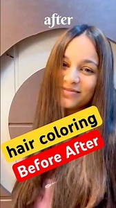Before vs After: Hair Color Magic 💇‍♀️✨ #haircolor #hairinspo #hairhighlights #trendingshorts