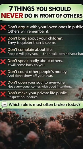 7 Things You Should Never Do in Front of Others