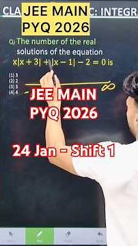 Q) The number of the real solutions of the equation x|x+3|+|x−1|−2=0 is #jee2026 #maths #jeeadvan