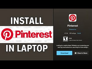 How to Install Pinterest App for Laptop/PC in Window 10/11