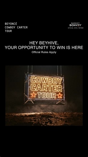 13K views · 263 reactions | Saddle up 鸞 Join Marriott Bonvoy® for an opportunity to see the COWBOY CARTER TOUR. Official Rules Apply. | Marriott Bonvoy | Facebook