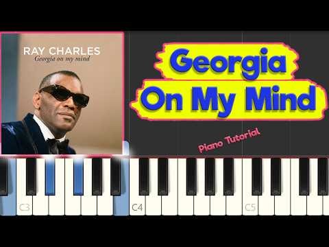 Georgia On My Mind - EASY Jazz Piano Tutorial (~Sheets and MIDI in description~)