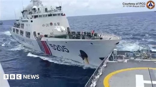 China and Philippines trade blame as ships collide