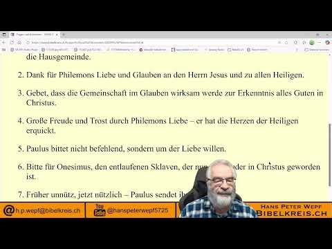 Philemon Brief 10 Gedanken pro Kapitel