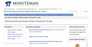 Minuteman High School Library Media Center: Electrical Wiring Senior Project Resources: Databases