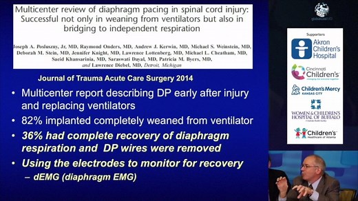Number 8, cool new trends in pediatric surgery: DIAPHRAGM PACING IN CHILDREN Presented by Dr Ray Onders from University Hospitals of Cleveland | Journal of Pediatric Surgery