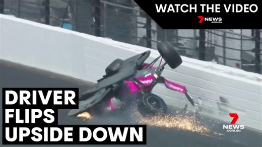 Terrifying scenes in Indianapolis 500 as driver flips upside down
