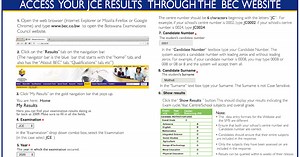 JCE Results 2024 Check results via SMS or Online and Download PDF - Bostwana