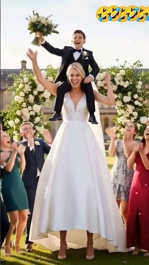 😂 When the Bride Lifts the Groom! Funniest Wedding Moment Ever #Shorts