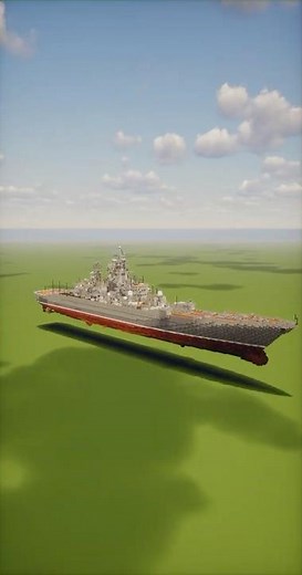 Building the Kirov-Class Battlecruiser Pyotr Velikiy in Minecraft #minecraftship