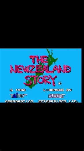 The NewZealand Story (this version on Sega Master System) (ニュージーランドストーリー, Nyū Jīrando Sutōrī) is a 1988 platform game developed and released for arcades by Taito. The concept and setting were inspired by a holiday trip in New Zealand by one of the Taito programmers. #newzealandstory #retro #taito #retrogames #mastersystem