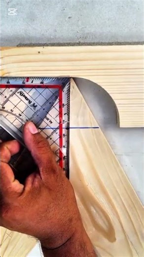 Tricks for measuring wood connection in half of the circle #woodworking #wood #diy #woodscraft