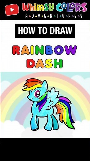 How to Draw Rainbow Dash for Beginners | Step by Step Easy Drawing Tutorials #mylittlepony #drawing
