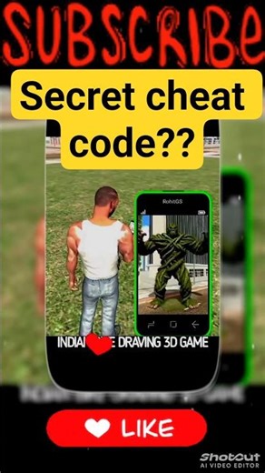 INDIAN BIKE DRIVING 3D:Grass Monster Cheat Code! 😱🔥 #editing #viral #shorts #video