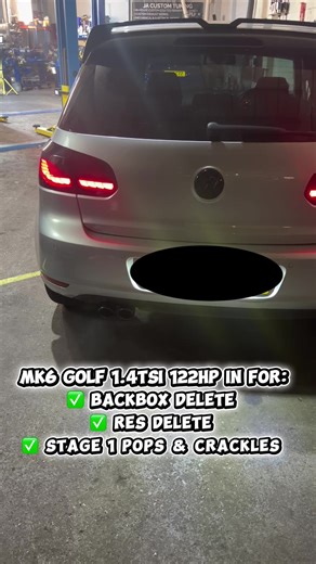 Another mk6 golf 1.4tsi in for backbox delete, res delete and stage 1 with pops and crackles. As you can see on our page for years and years we do tonnes of these 1.4tsis same combo. 95% of customers with these 1.4tsis go for this combo: res, backbox and stage 1 with pops & crackles. This totally transforms the exhaust sound and engines performance with amazing mixture of some pops and light crackles 👌🏼 About time to transform your car ? Give us a shout for custom exhaust works and bespoke Ecu