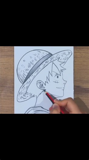 priya on Instagram: "How To Draw Luffy ✨ Credit bro #luffy #viral #viralreels #viralvideo #hogabhai"
