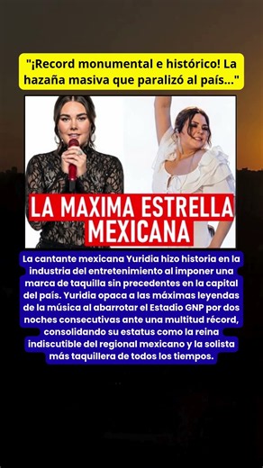 Yuridia opaca la música con lleno histórico 1
