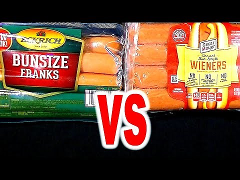 Oscar Mayer Wieners vs. Eckrich Franks - FoodFights Hot Dog Challenge - Live Taste & Review