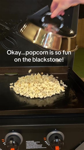 More @Blackstone Griddles fun! I think it’s become our personality 😅 #blackstone #grill #popcorn