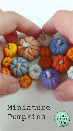 CUTE Miniature PUMPKINS #MiniPumpkins #MiniatureHarvest #TinyPumpkinPatch #CozyFallMiniatures