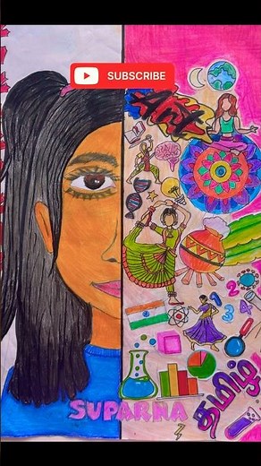 ✨ My Persona Identity Art | Hobbies & Culture Drawing | school project