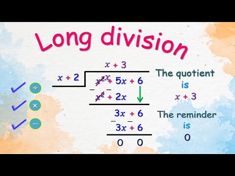 Dividing an algebraic expression by another algebraic expression (long division) - step by step