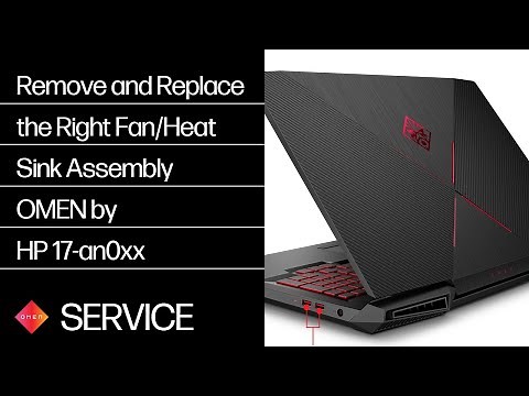 Remove and Replace the Right Fan/Heat Sink Assembly | OMEN by HP 17-an0xx | HP