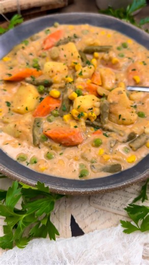 Vegan Creamy Veggie Stew! Whether you’re a seasoned vegan or simply looking to incorporate more plant-based meals into your diet, this delicious Instant Pot stew will quickly become a staple in your kitchen. | Monkey and Me Kitchen Adventures