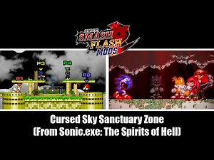 SSF2 Mods: Cursed Sky Sanctuary Zone (From Sonic.exe: The Spirits of Hell)