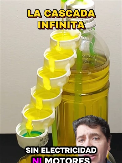Fuente de Herón: cascada infinita sin electricidad
