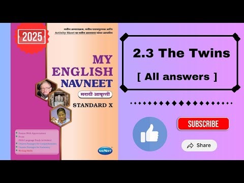 Workshop class 10 english 2.3 The twins || question answer 2.3 The twins || 10th