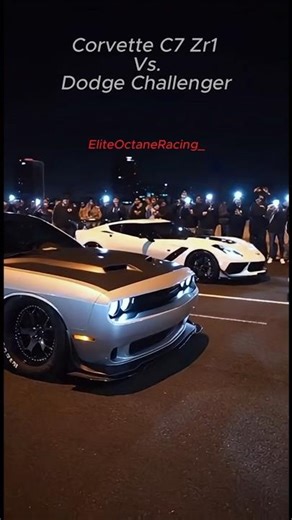 💥 Corvette C7 ZR1 Vs Dodge Challenger 💥 #race #challenger #dodge #corvette #chevy #racing
