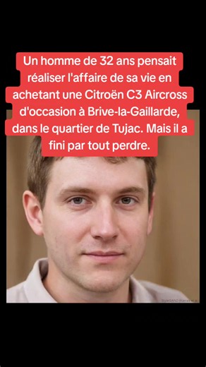 Un homme de 32 ans pensait réaliser l'affaire de sa vie en achetant une Citroën C3 Aircross d'occasion à Brive-la-Gaillarde, dans le quartier de Tujac. Mais il a fini par tout perdre. #faitsdivers #brivelagaillarde #citroenc3aircross #arnaque #actualite