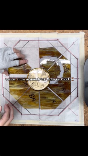 Here’s how I started this Octagon Clock ⏳💫 Stained Glass