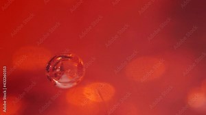 Blood Cell Carrying Oxygene, Falling Down Slowly, Animation, Macro, Close Up