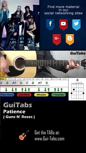 How to play Patience (Short Version) - Guns N' Roses 🔫🌹 / Guitar Lesson / GuiTabs